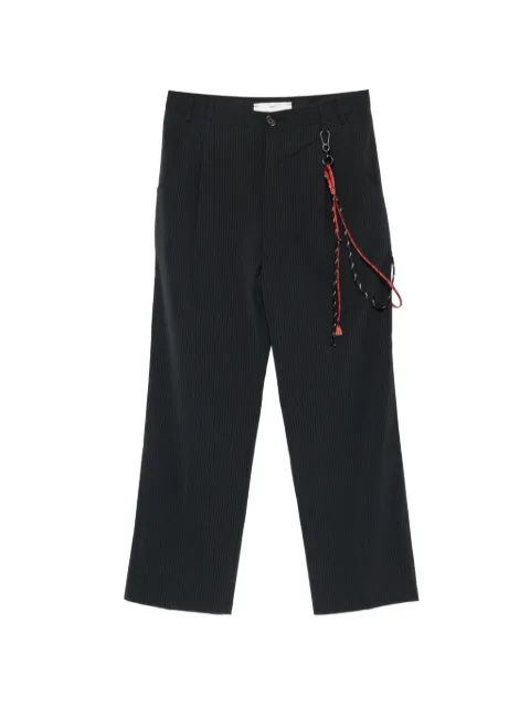Song For The Mute pinstriped keyring trousers Blue 261MPT084