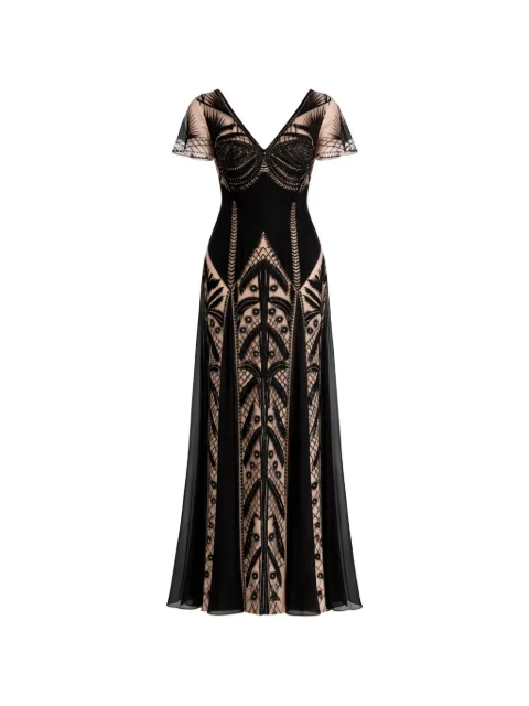 Temperley London GISELLE embroidered gown Black 26SELL55051