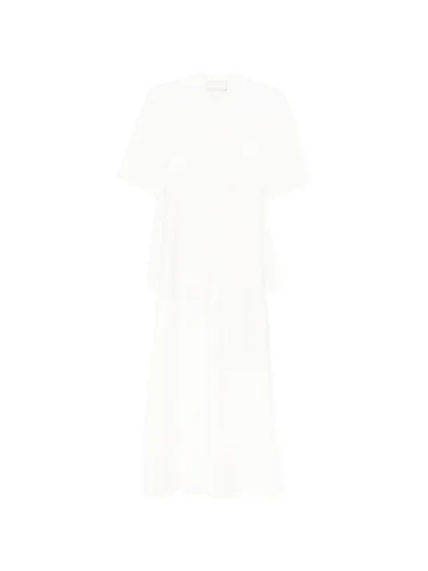 LITKOVSKA soft-structured maxi dress White D02SS26