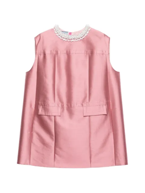 Prada embroidered mini dress Pink P3S42RSOOO19R0