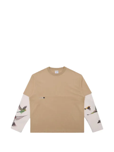 Students Golf bird-print T-shirt Neutrals SG2504082