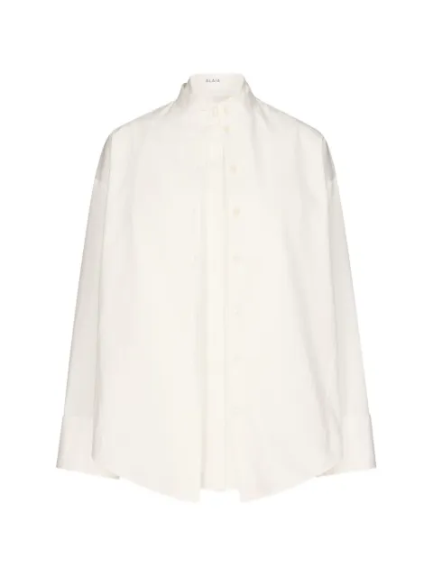 Alaïa layered poplin shirt White AA9C1010T611C