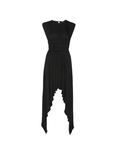 Alaïa Deeese handkerchief-hem asymmetric dress Black AA9R3041J090C995