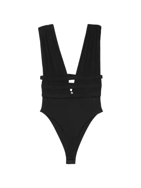 Alaïa Deese cut-out ruched bodysuit Black AA9B0476J090C995