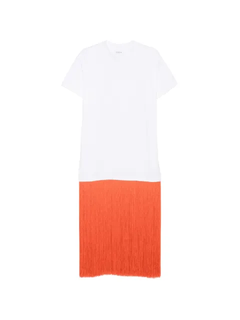 Alaïa fringed midi dress White AA9I0029J103C