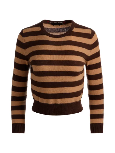 alice + olivia striped crewneck sweater Brown CL000529742