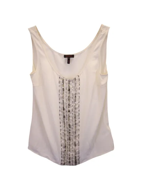 Escada Pre-Owned sequin sleeveless top Neutrals TONPUUSCL366518W