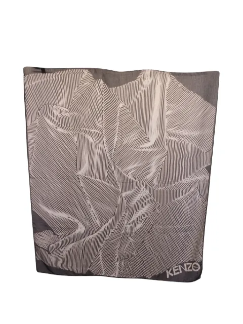 Kenzo Pre-Owned stripe print scarf Black TONPUGBAC344841W