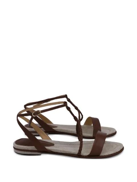 Alexandre Birman braided-strap flat sandals Brown NAPPUUSSH362813W