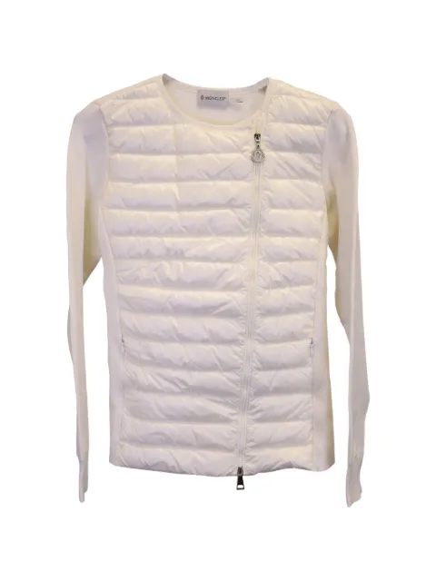 Moncler Vintage asymmetrical zip-up jacket White NAPPUUSCL363025W