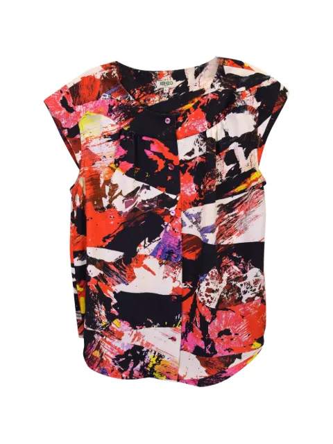 Kenzo Pre-Owned printed crewneck blouse Red NAPPUGBCL349608W