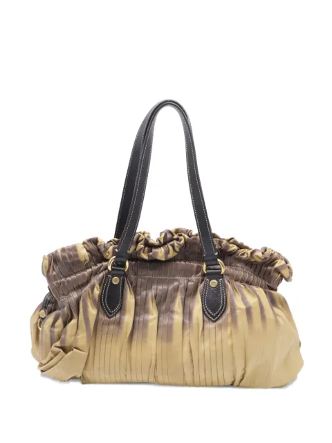 Etro Vintage Pleated Ombre leather shoulder bag Neutrals GILTPUUSBA640100W