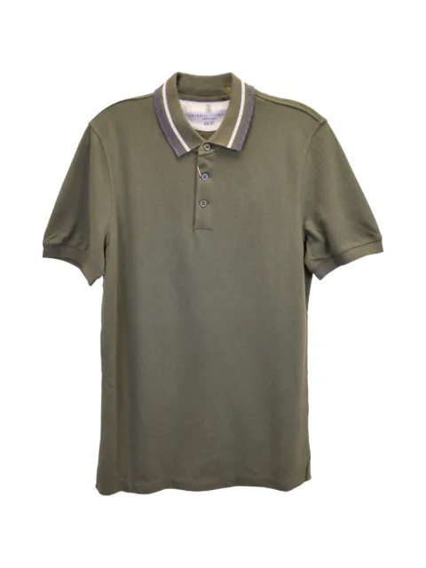 Brunello Cucinelli Vintage short-sleeves polo shirt Green MRPPUUSCL366779M