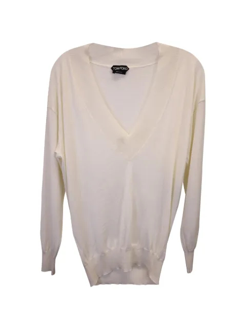 Tom Ford Vintage cashmere v-neck sweater Neutrals NAPPUGBCL345950W
