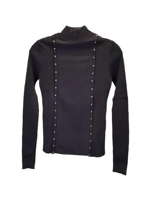Red Valentino Vintage studded turtleneck top Black TONPUUSCL361613W