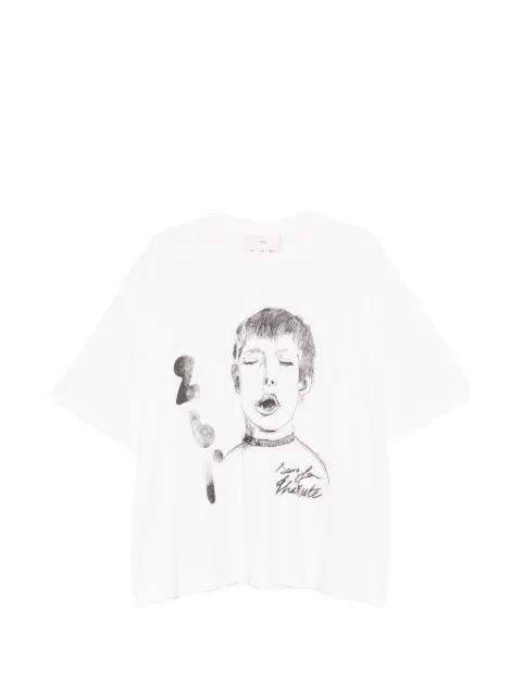 Song For The Mute Yawning Kid T-shirt White 261MTS036P10DRPEWHT