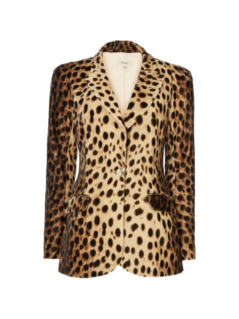 Temperley London Nemera leopard-print single-breasted blazer Neutrals 00CONEM53411A