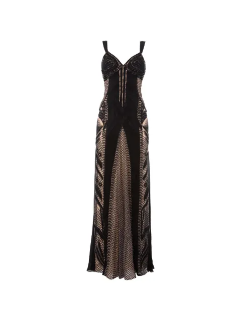 Temperley London Giselle embroidered maxi dress Black 26SELL55020