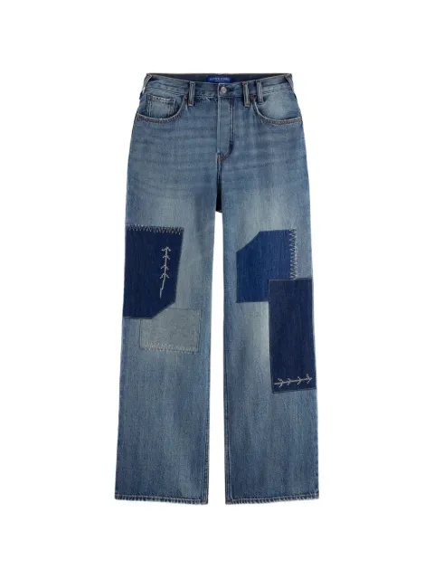 Scotch & Soda patchwork embroidered jeans Blue ULM01157B30