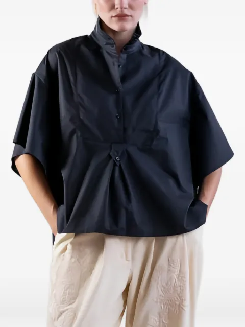 PSOPHIA mandarin-collar shirt Black 241SHR2759