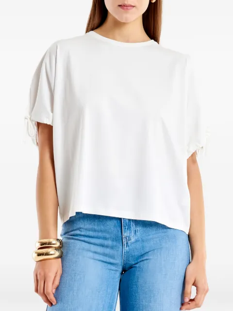 VICOLO drawstring-sleeve T-shirt White UAB0004