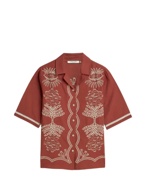 Scotch & Soda embroidered short-sleeve shirt Red U9A01393T