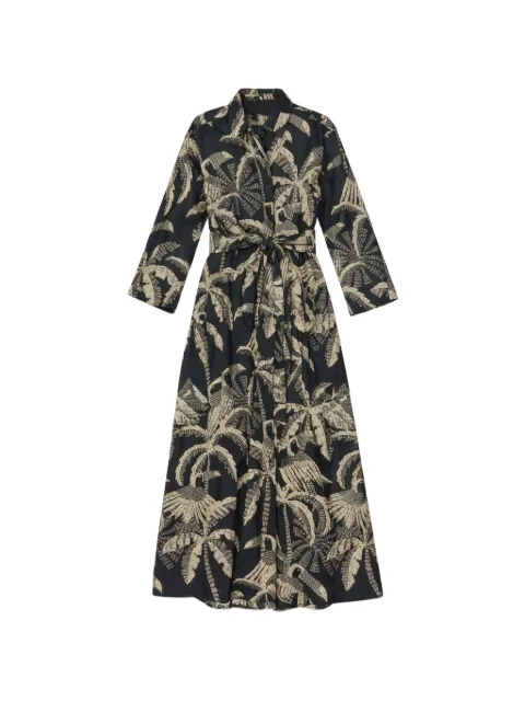 PSOPHIA tie-waist floral shirt Black 216DRS2661