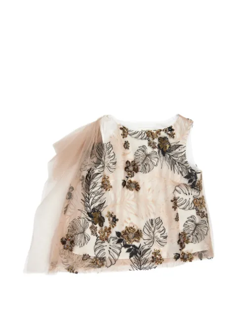 PSOPHIA floral-embellished blouse Neutrals 200TOP2599