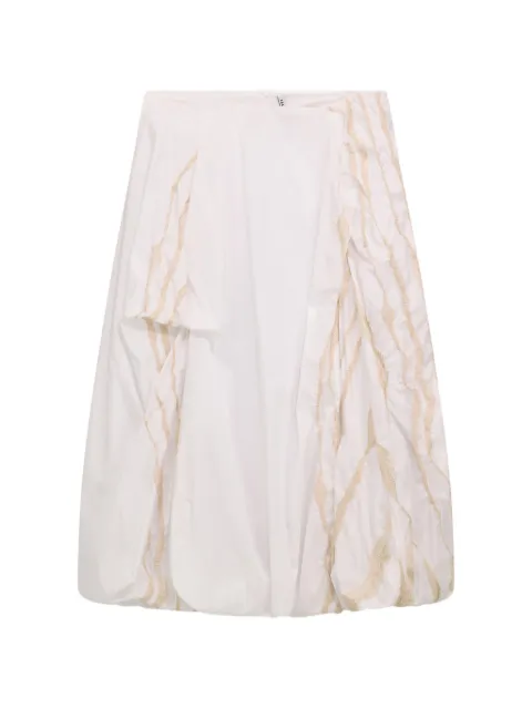 Liviana Conti Levante ruffled midi skirt White L6SR48