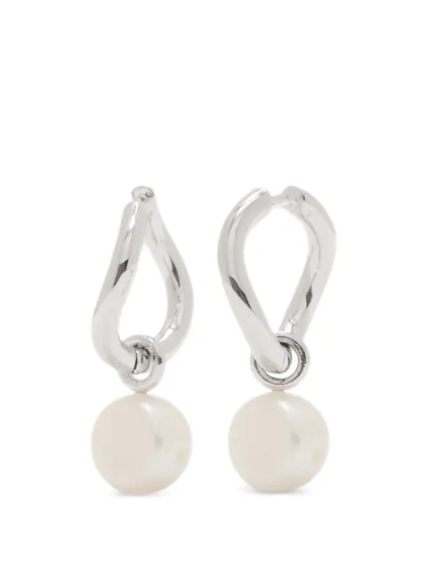 Astrid & Miyu Serenity pearl-charm earrings Silver AM24Q2PBHPRLCHRMS