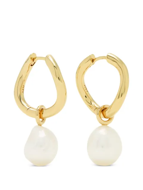 Astrid & Miyu Serenity pearl-embellished earrings Gold AM24Q2PBHPRLCHRMG