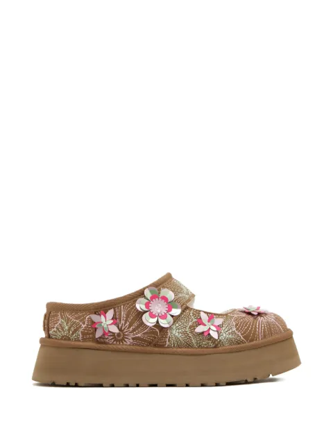 UGG Bea floral-appliqué sneakers Brown 1177151CHESTNUT