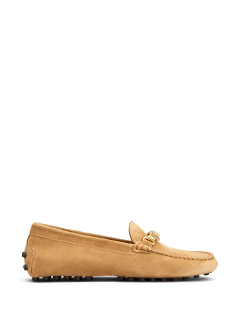 Tod's chain-embellishment suede loafers Neutrals XXW22L0JW30DGP