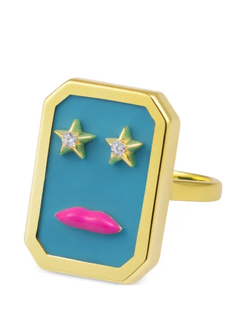 Eshvi face star ring Gold 10726XRSYSH9