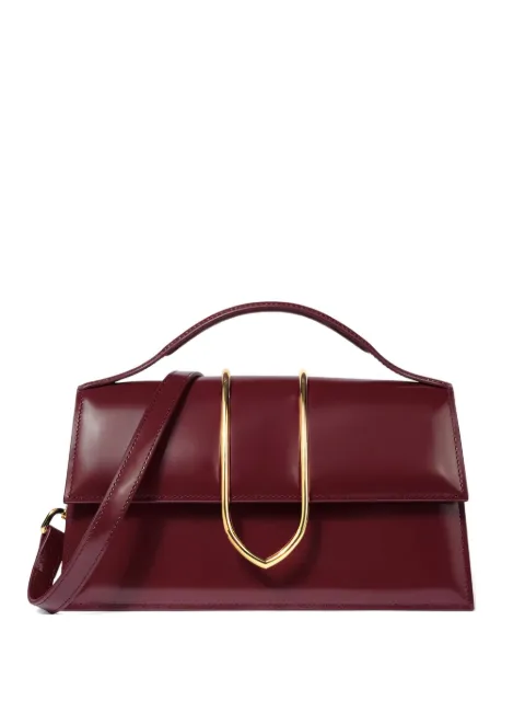 Jacquemus The Large Bambino gold-tone handle tote bag Red BAW00406BC18A01