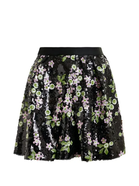 Essentiel Antwerp sequin floral skirt Black JAPANESE