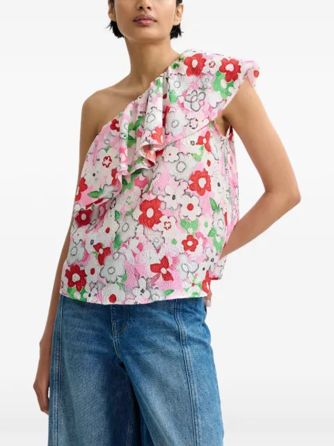 Essentiel Antwerp Jiland ruffle-detail one-shoulder top Pink JILAND