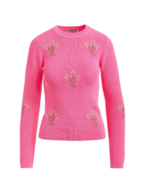 Essentiel Antwerp floral-embroidery sweater Pink JARDENS