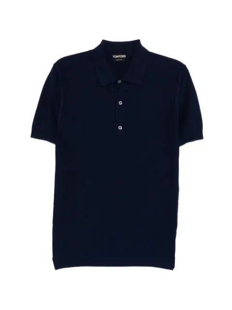 TOM FORD piquet polo shirt Blue KPS033YMS142UDB