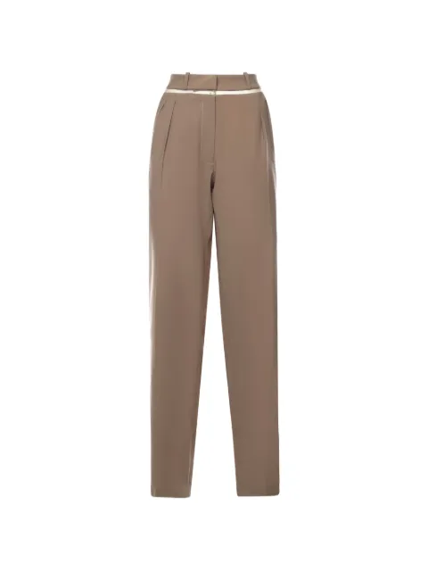 Nensi Dojaka Pantaloni tonal belt tailored trousers Brown NDTRS0657500700