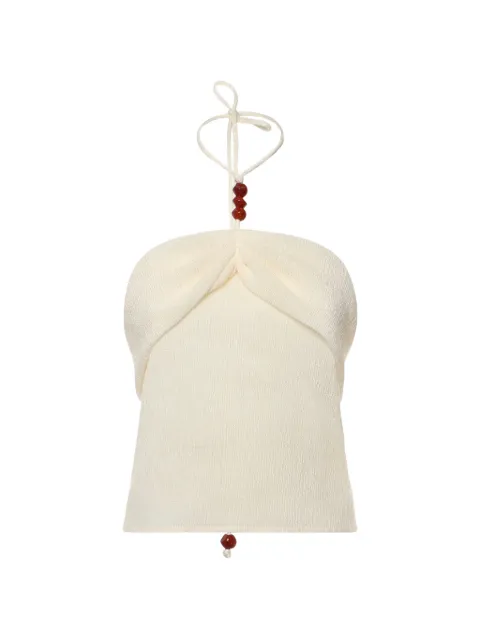 Magda Butrym halterneck top Neutrals 308426