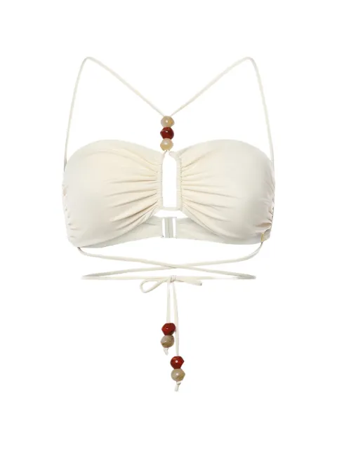 Magda Butrym ruffled bikini top Neutrals 622426