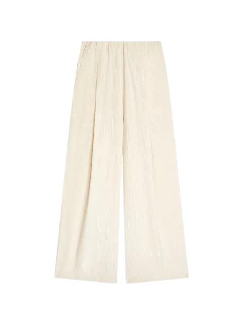 DRIES VAN NOTEN pleated wide pants Neutrals 2610109093360