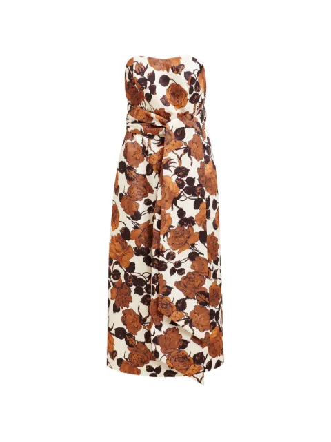 Essentiel Antwerp strapless floral wrap dress Neutrals JUROR