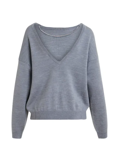 Essentiel Antwerp chain-detail sweater Grey JEMINI