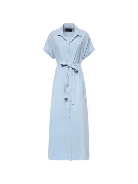DONDUP belted shirt midi dress Blue DA525IF0049DXXX858