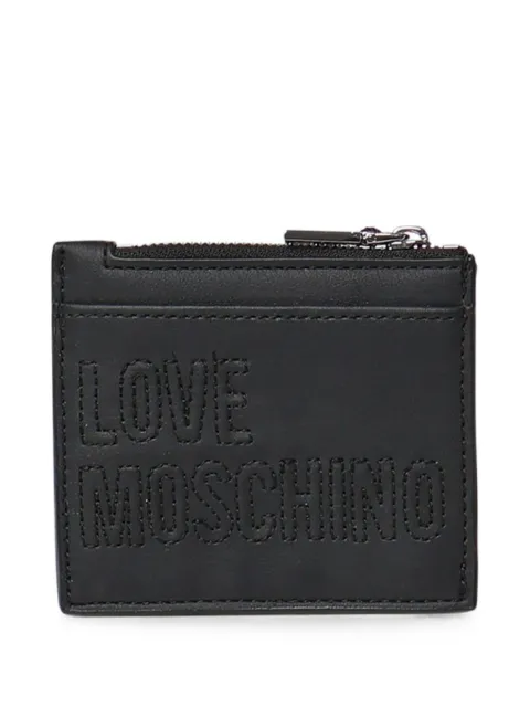 Love Moschino logo-embroidered wallet Black JC5504PP1OLE0