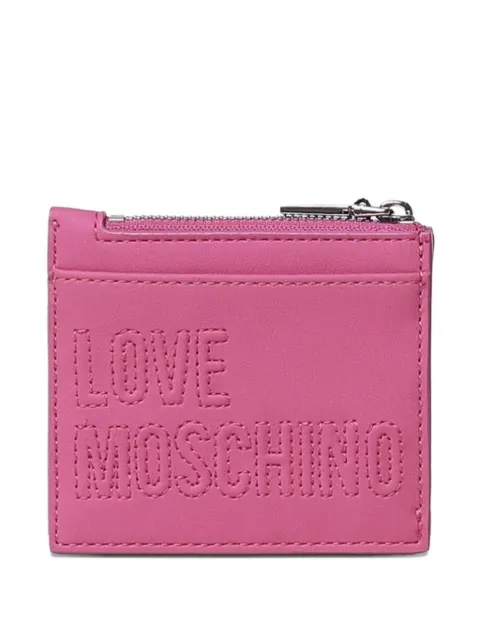 Love Moschino logo-embossed card holder Pink JC5504PP1OLE0