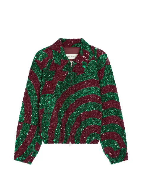 DRIES VAN NOTEN sequinned jacket Red 2610105493396
