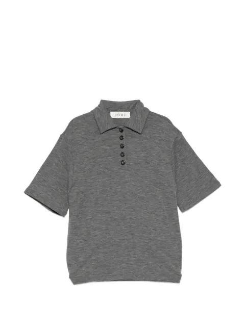 Róhe knitted polo top Grey 41820195